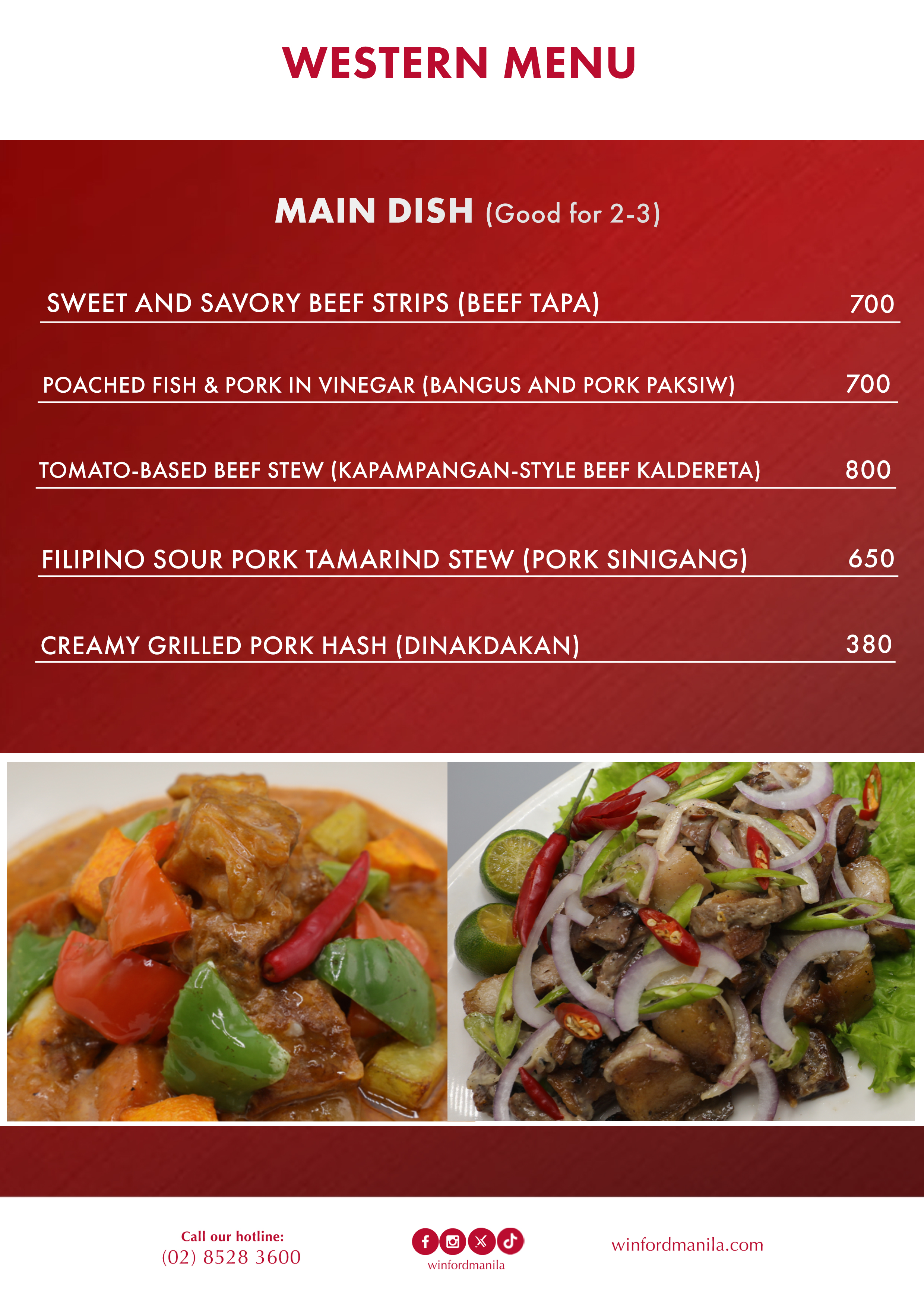 Menu page 1